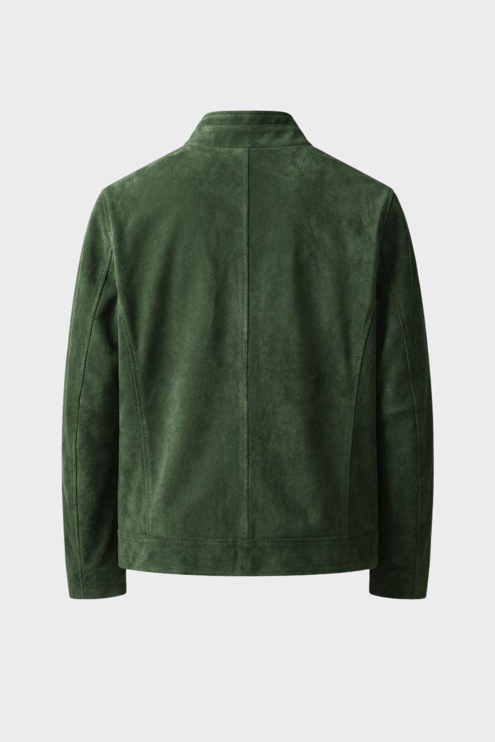 Herren Lederjacke Wildleder Reißverschluss – Profil-Ansicht