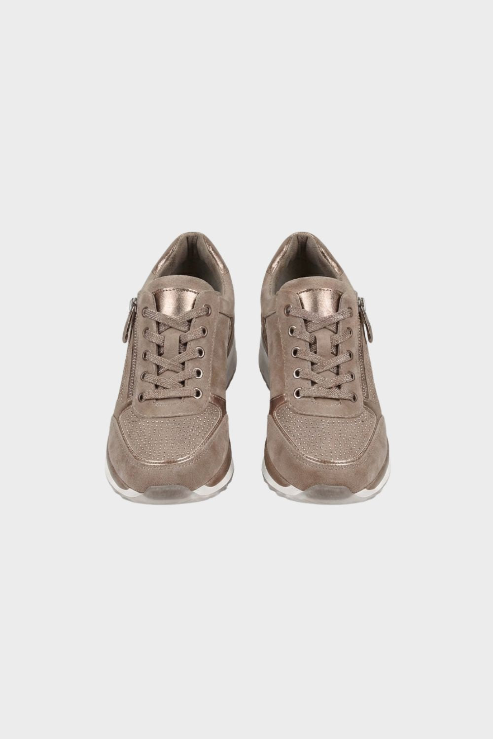 Damen Sneaker Schnürung Reißverschluss – Rückansicht