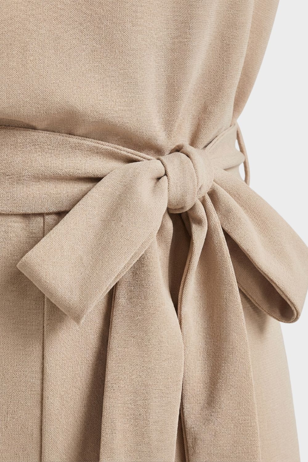 Damen Jumpsuit Lang Bindegürtel Kurzarm – Detail-Ansicht