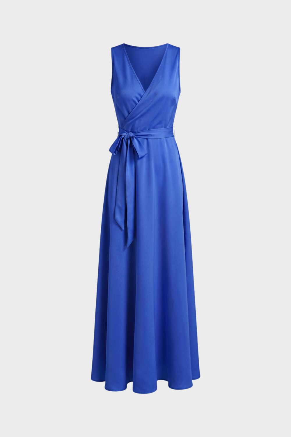 Damen Maxikleid V-Ausschnitt Bindegürtel – Styling-Inspiration