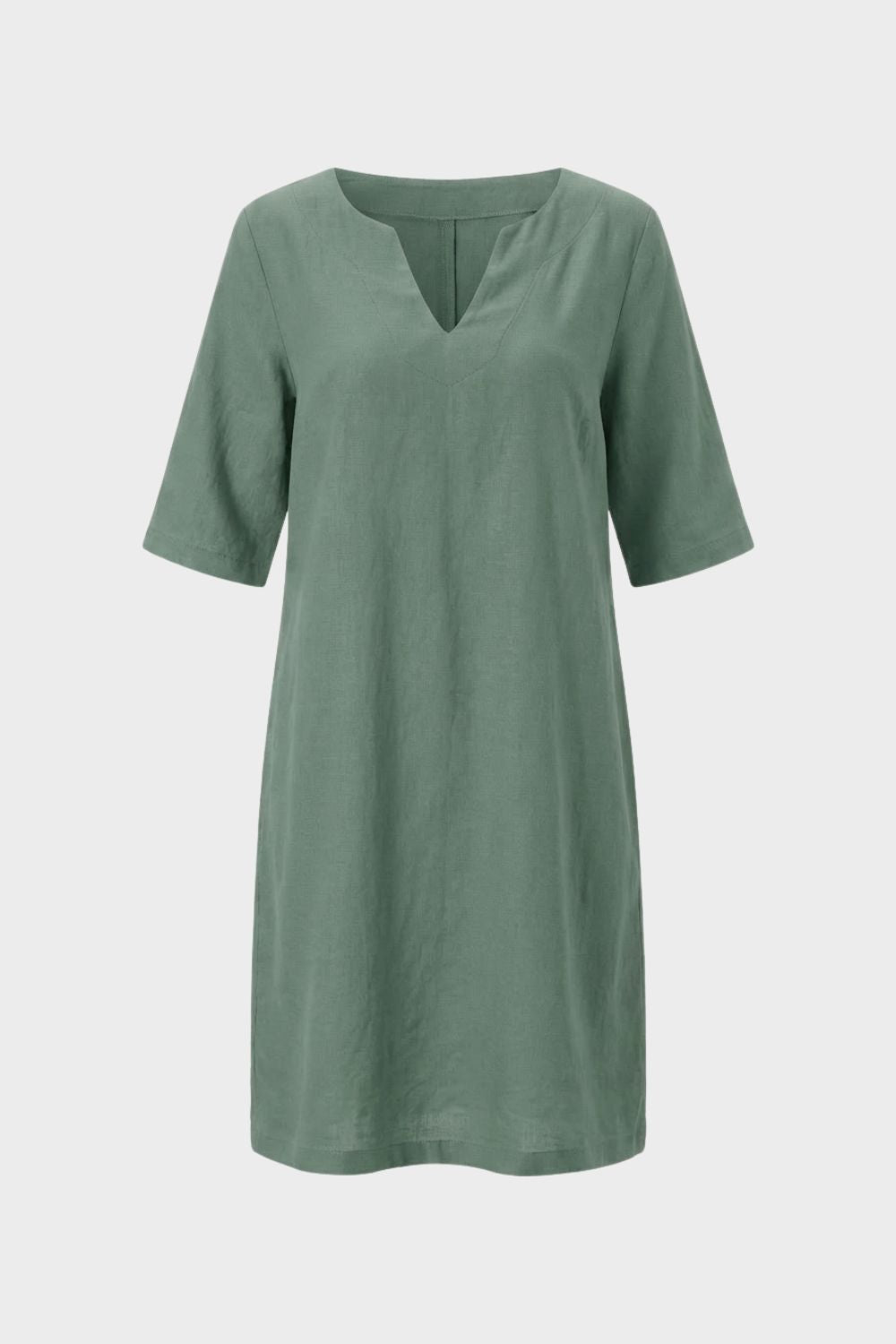 Damen Sommerkleid Kurzarm V-Ausschnitt – Lifestyle-Look
