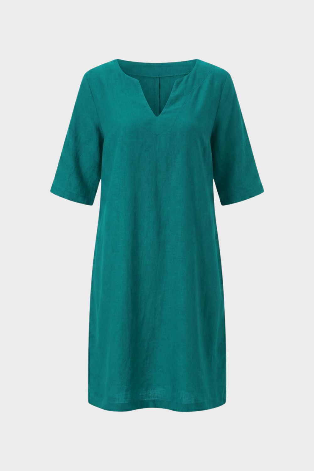 Damen Sommerkleid Kurzarm V-Ausschnitt – Material-Detail