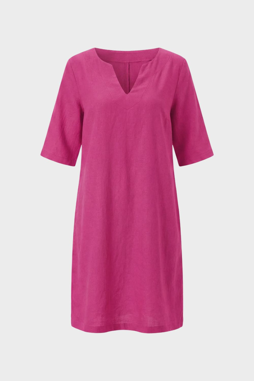 Damen Sommerkleid Kurzarm V-Ausschnitt – Detail Verarbeitung