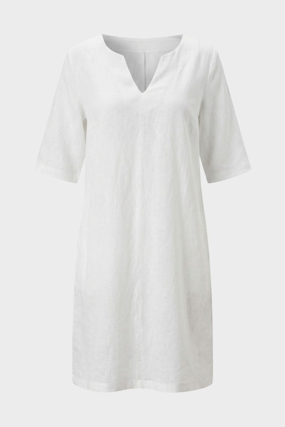Damen Sommerkleid Kurzarm V-Ausschnitt – Pass-Bild