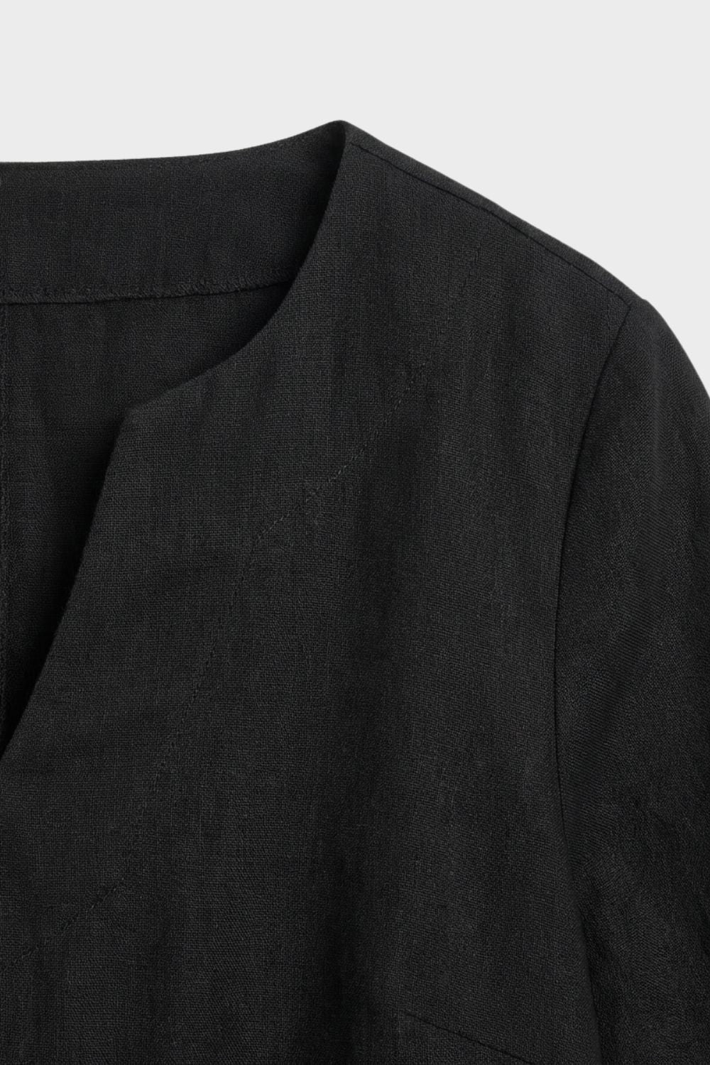 Damen Sommerkleid Kurzarm V-Ausschnitt – Detail-Ansicht