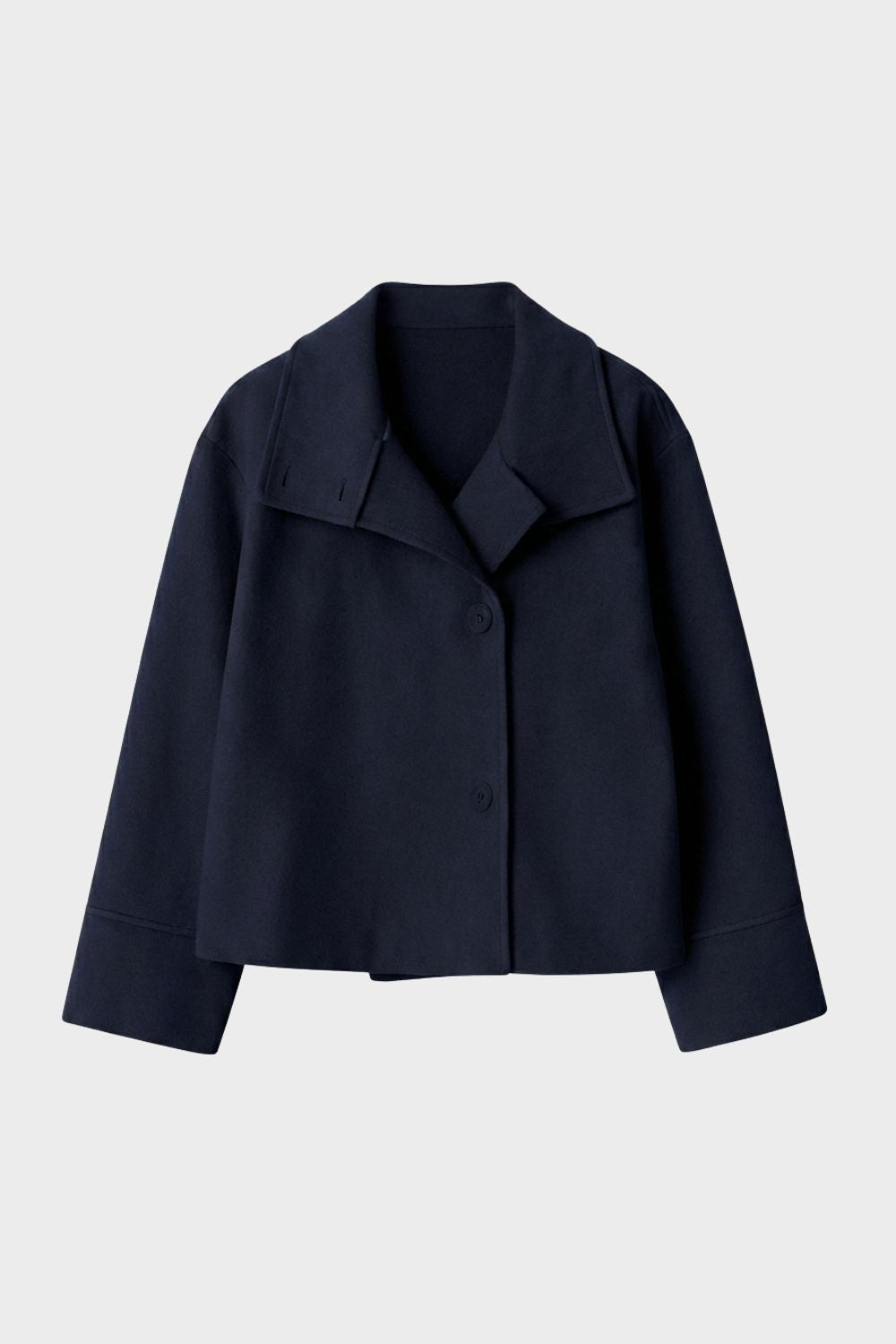 Damen Kurzjacke Reverskragen Knopfleiste – Lifestyle-Look