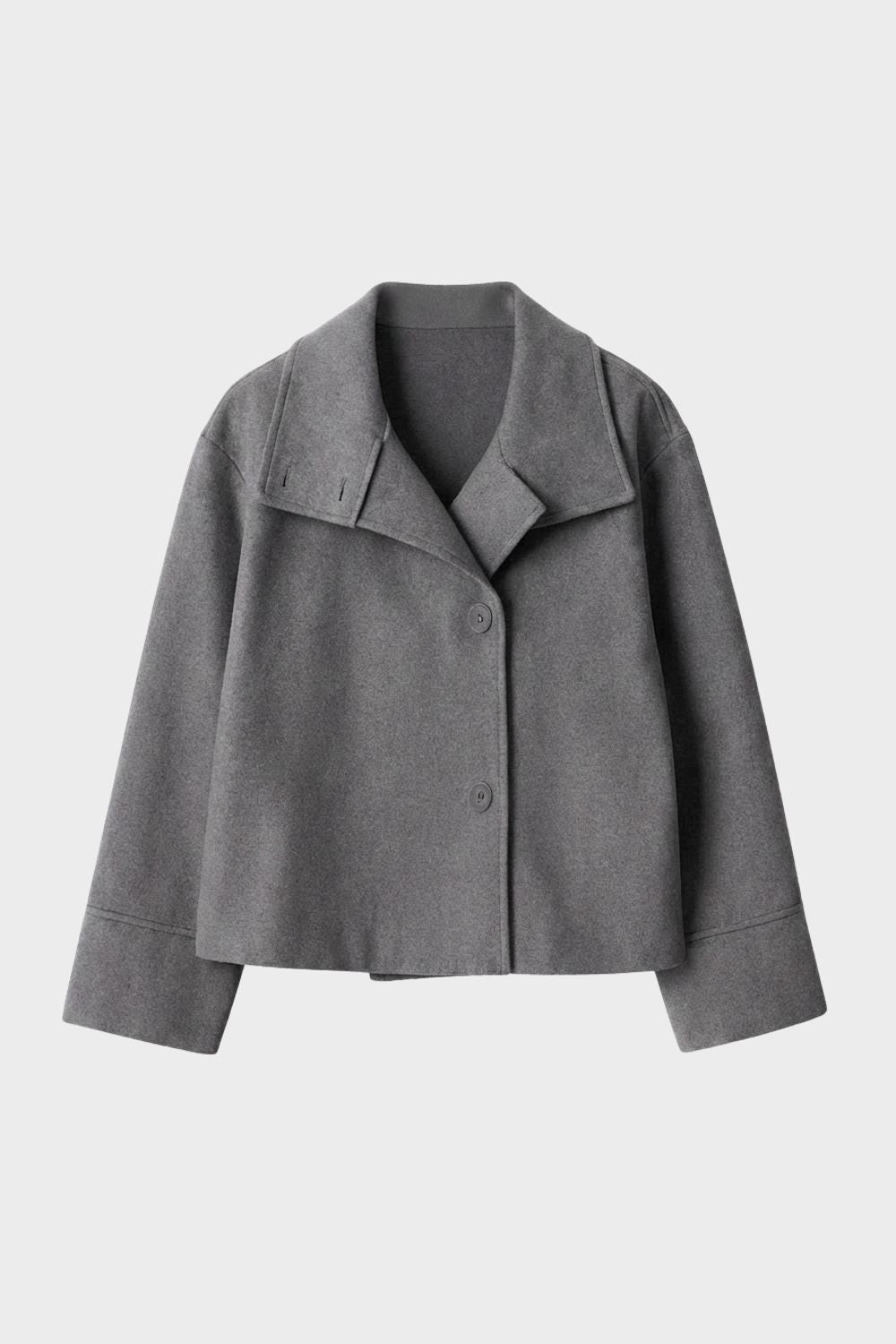 Damen Kurzjacke Reverskragen Knopfleiste – Material-Detail