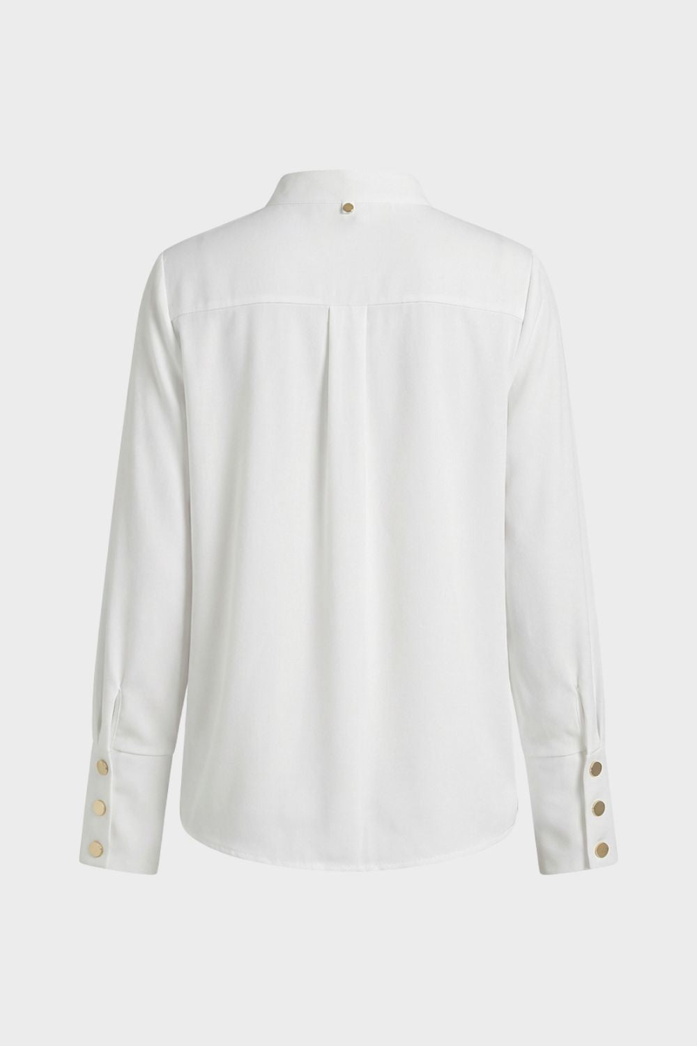 Damen Business-Bluse Stehkragen Knopfleiste – Profil-Ansicht