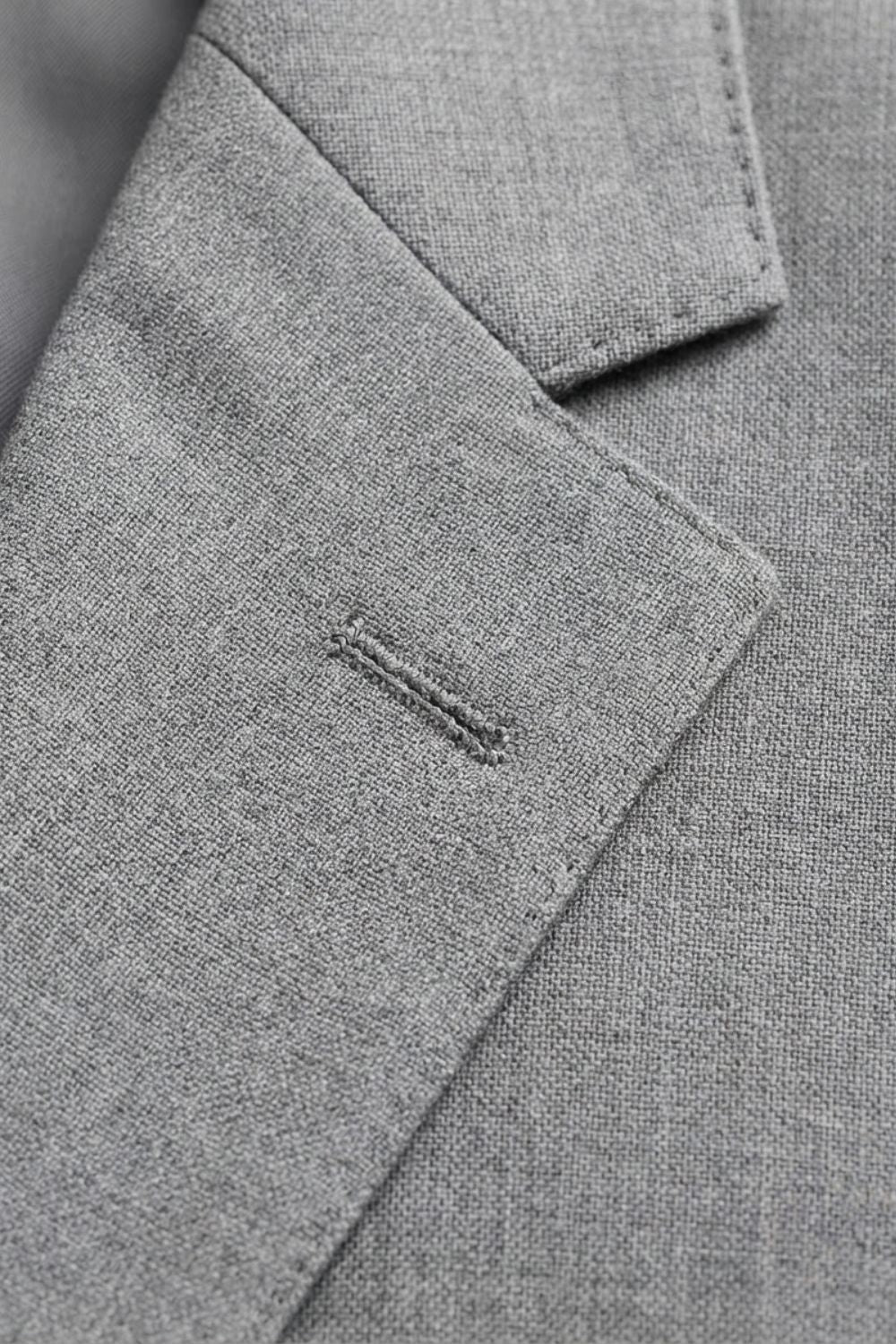 Herren Anzug 3-teilig Grau einreihig – Detail-Ansicht