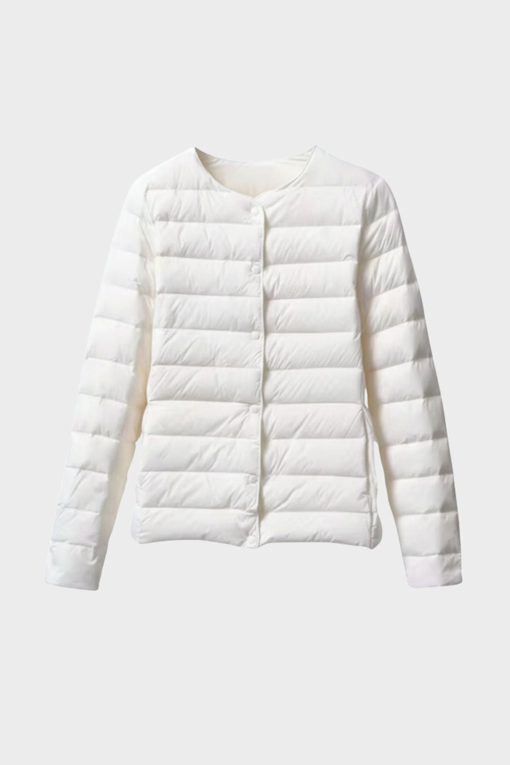 Damen Steppjacke Druckknöpfe – Material-Detail