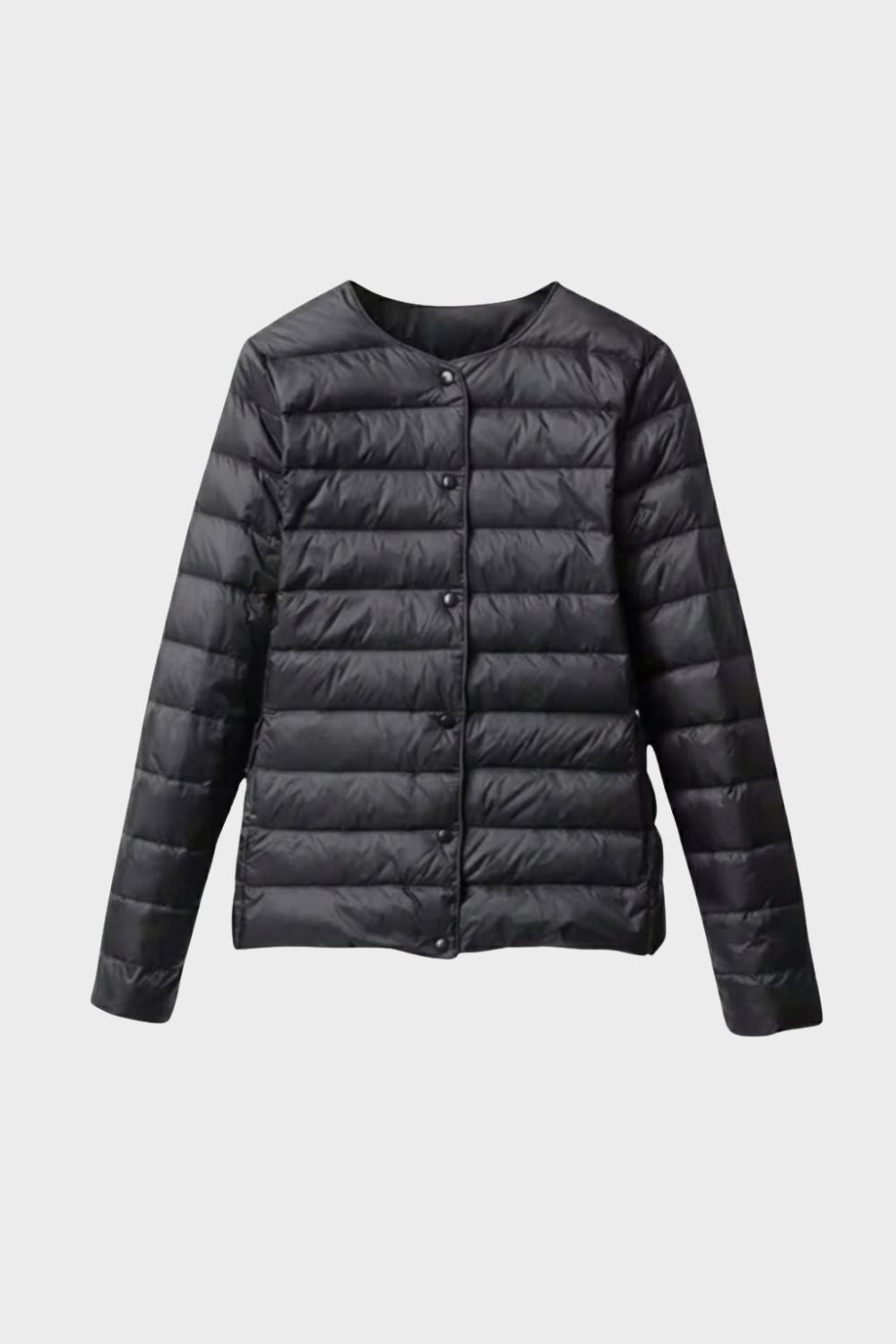 Damen Steppjacke Druckknöpfe – Rückansicht