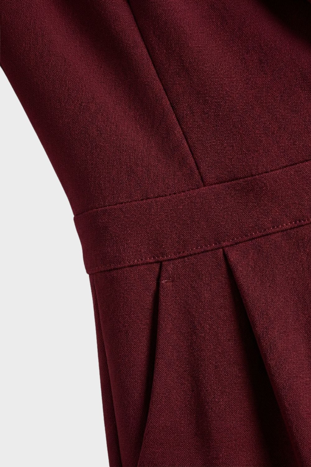 Damen Jumpsuit Reverskragen weites Bein – Detail-Ansicht