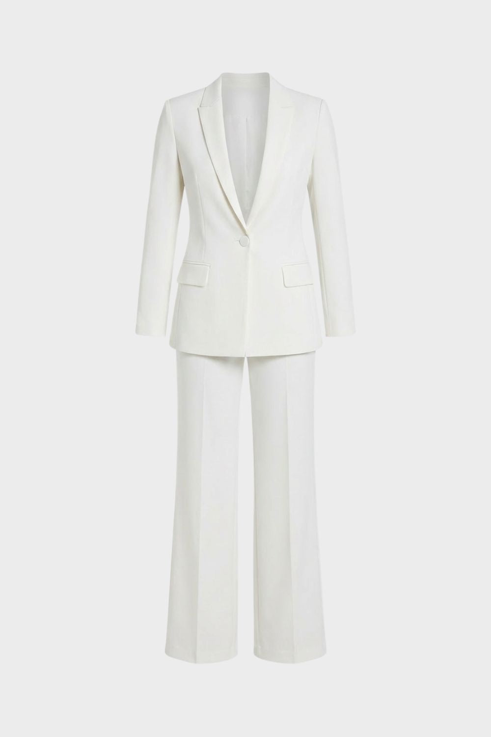 Damen Hosenanzug Blazer Weite Hose – Material-Detail