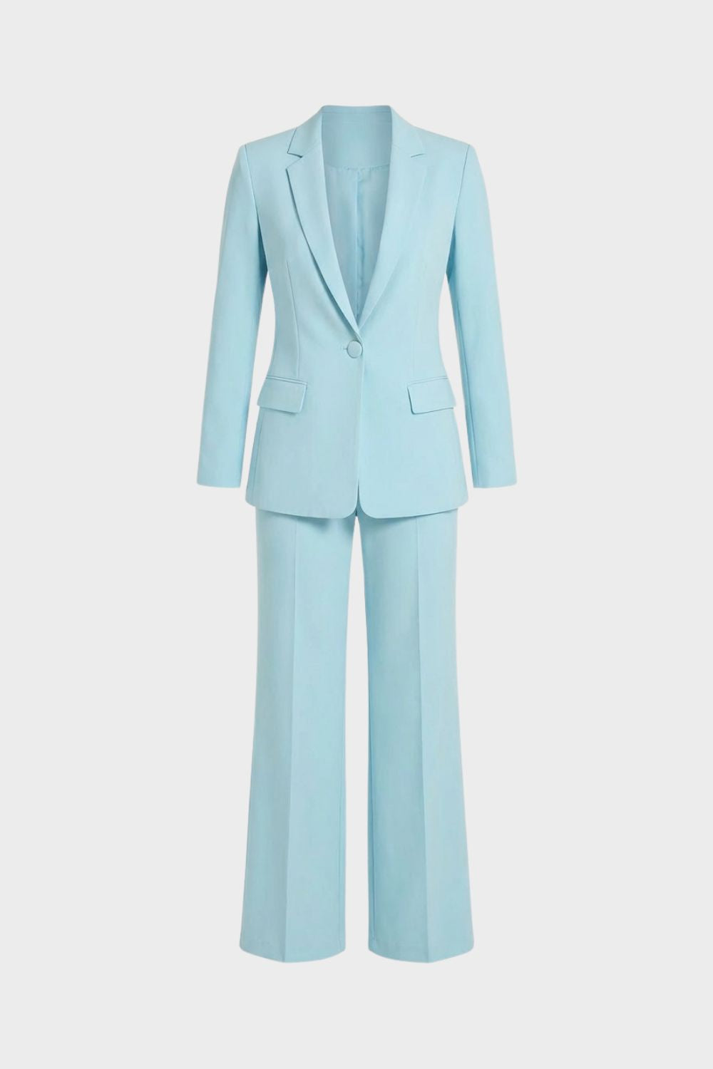 Damen Hosenanzug Blazer Weite Hose – Rückansicht
