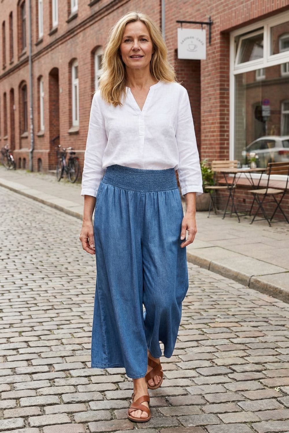 Damen Maxirock A-Linie Gummibund – Sicht von oben