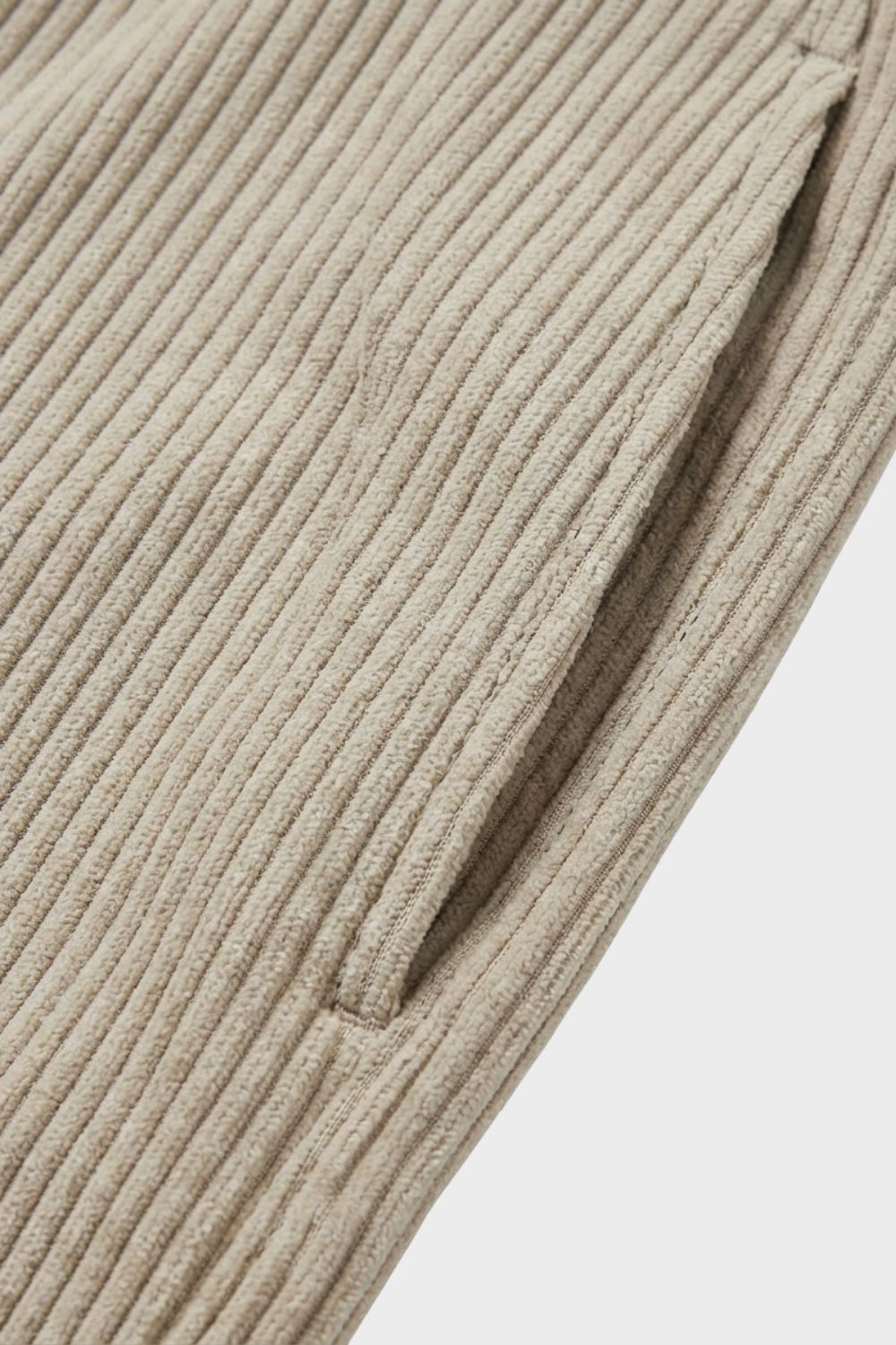 Herren Stoffhose Rippstruktur Gummibund – Detail-Ansicht