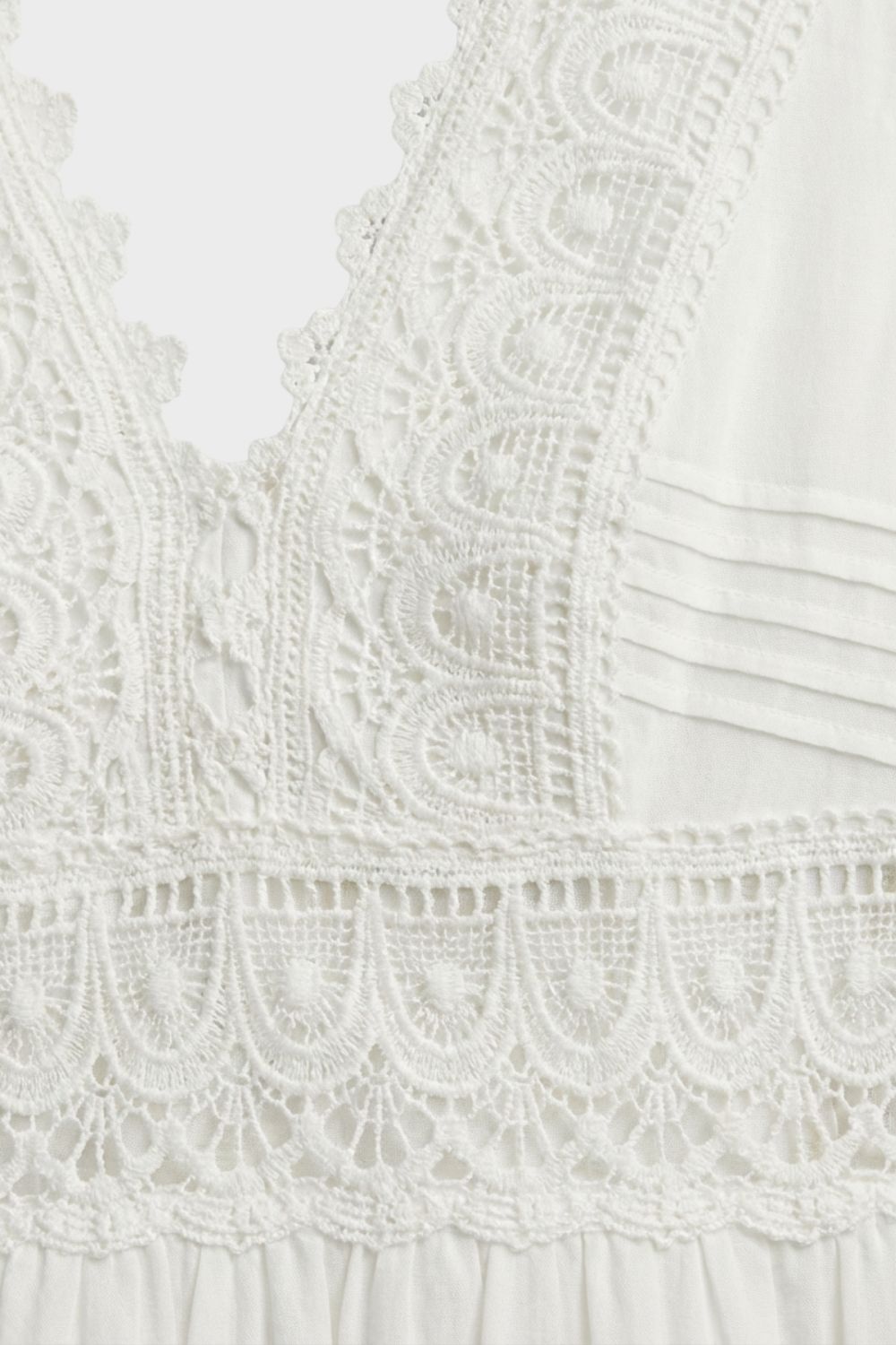 Damen Maxikleid Spitze V-Ausschnitt – Detail-Ansicht