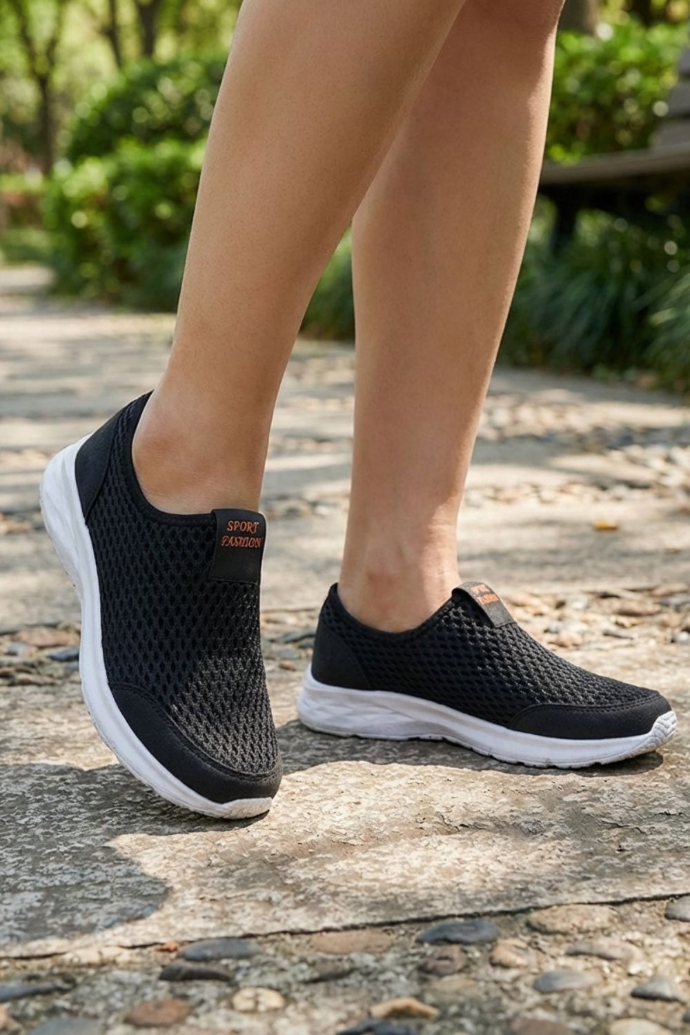 Herren Slip-On Sneaker Mesh Profilsohle – Detail-Ansicht