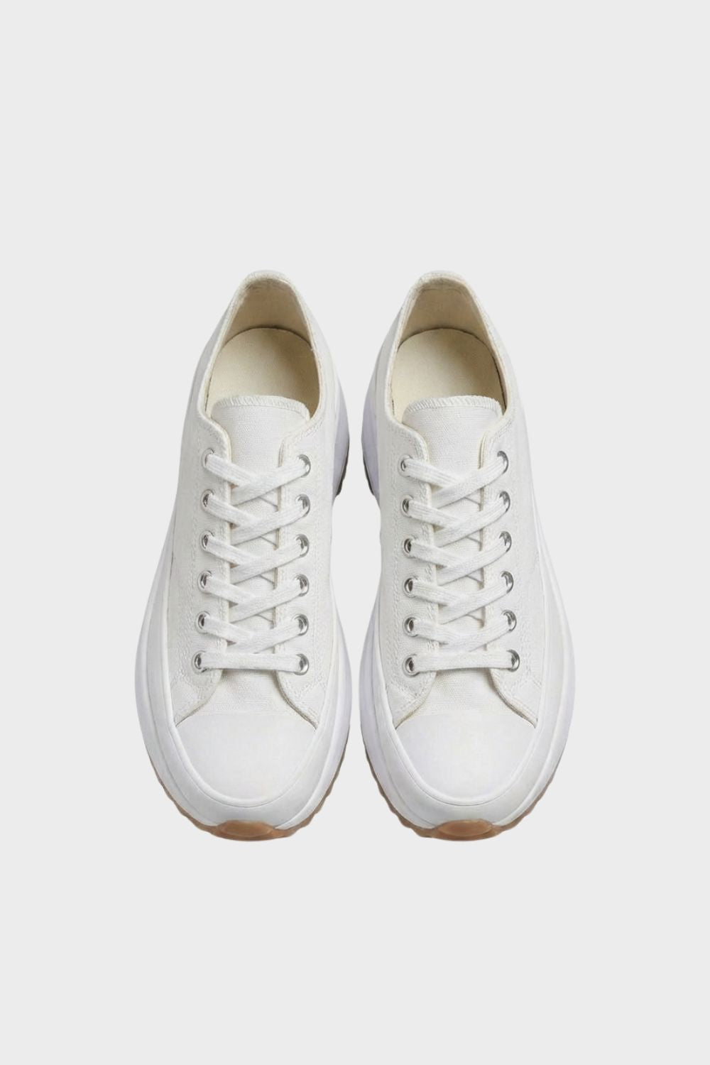 Damen Low Sneaker Gummikappe Schnürung – Sicht von oben