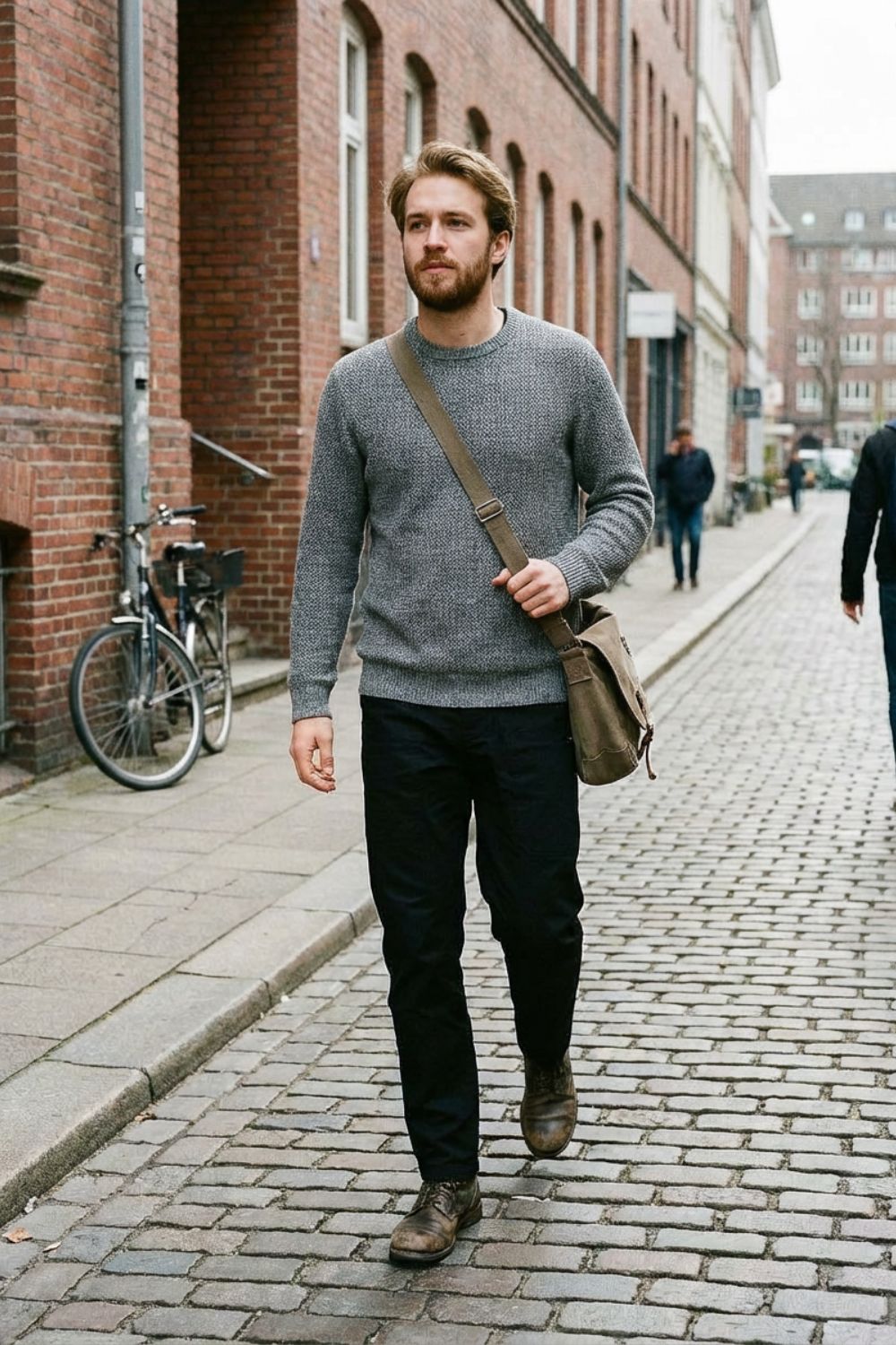 Herren Hose Slim Fit Seitentaschen – Sicht von oben
