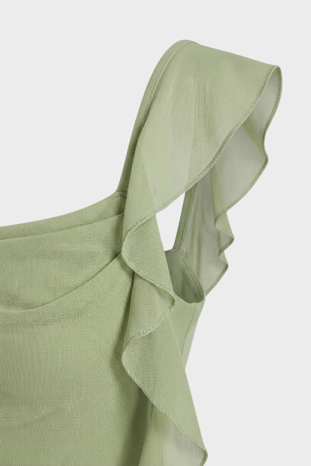 Damen Maxikleid Volants Passform – Detail-Ansicht