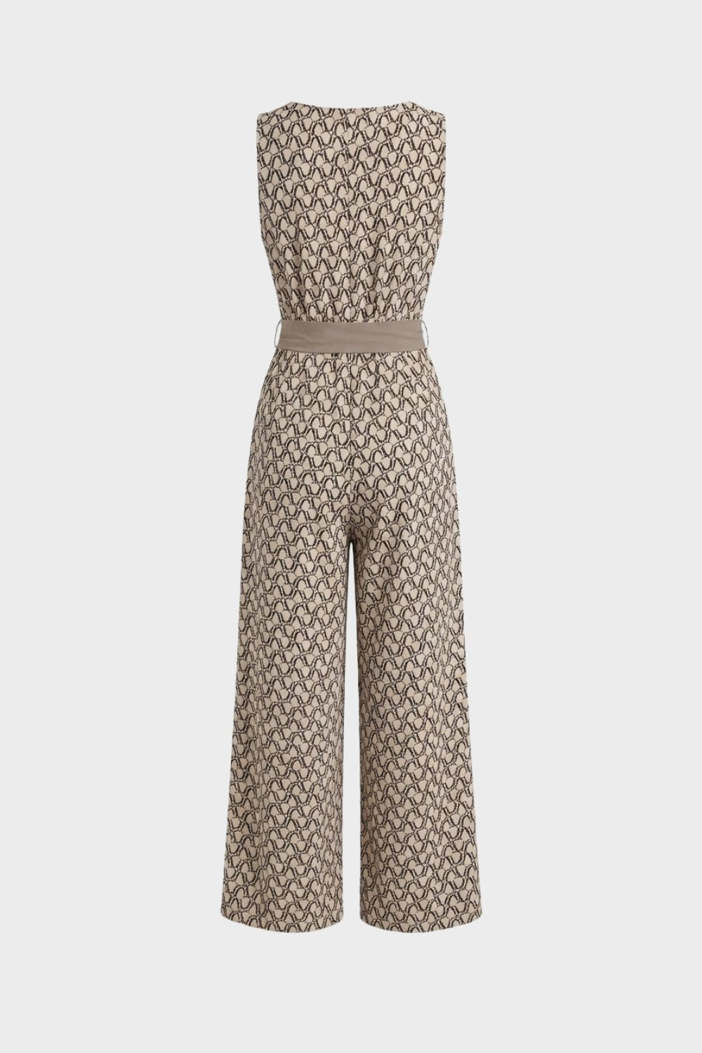 Damen Jumpsuit V-Ausschnitt Wide-Leg – Profil-Ansicht