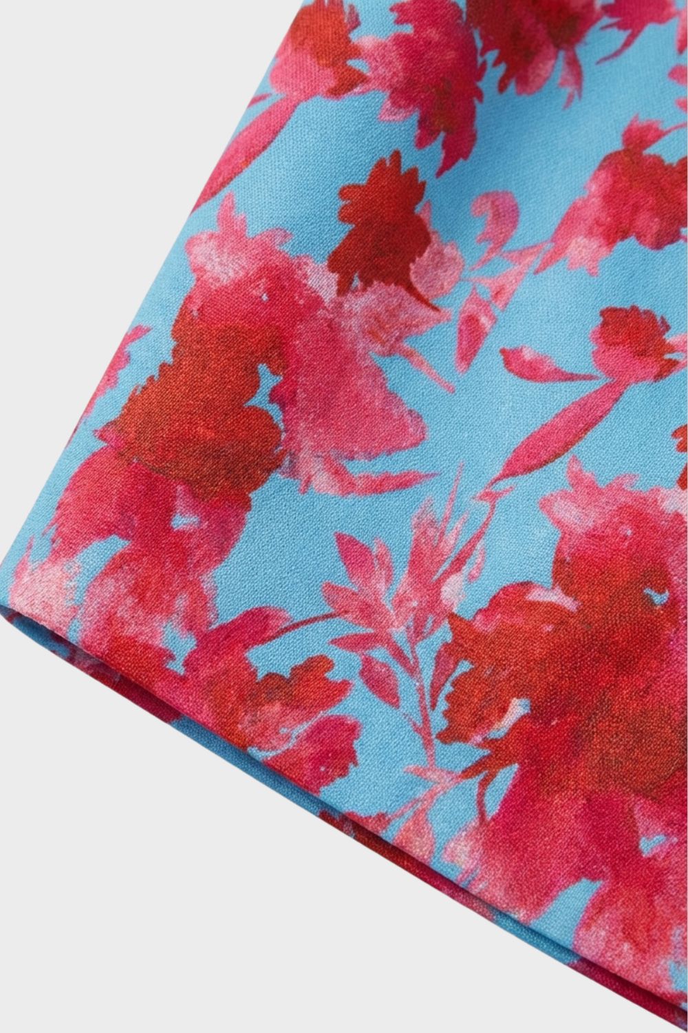 Damen Midikleid V-Ausschnitt Blumenmuster – Detail-Ansicht