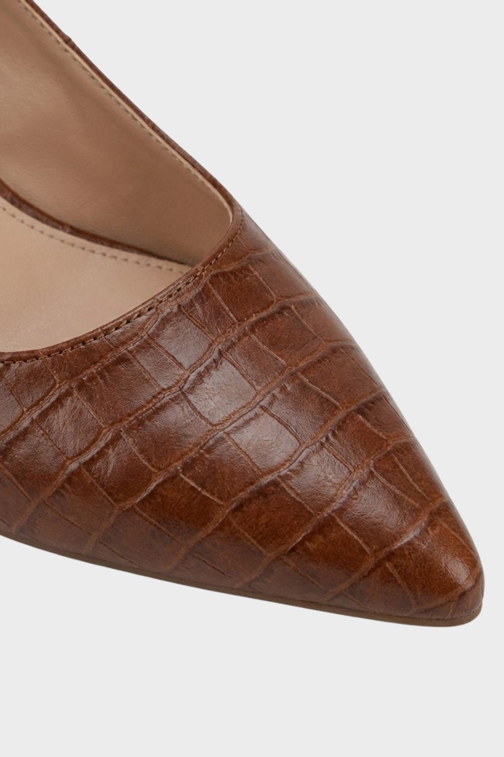 Damen Slingpumps Kroko-Optik spitze Kappe – Profil-Ansicht