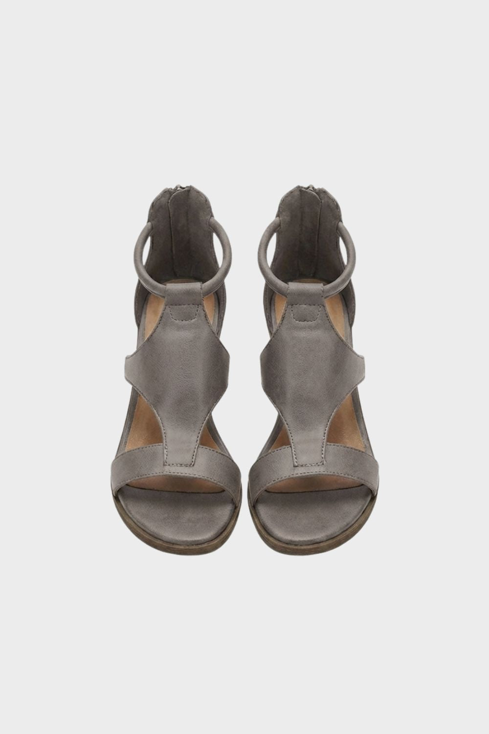 Damen Sandalen Knöchelriemen Blockabsatz – Material-Detail