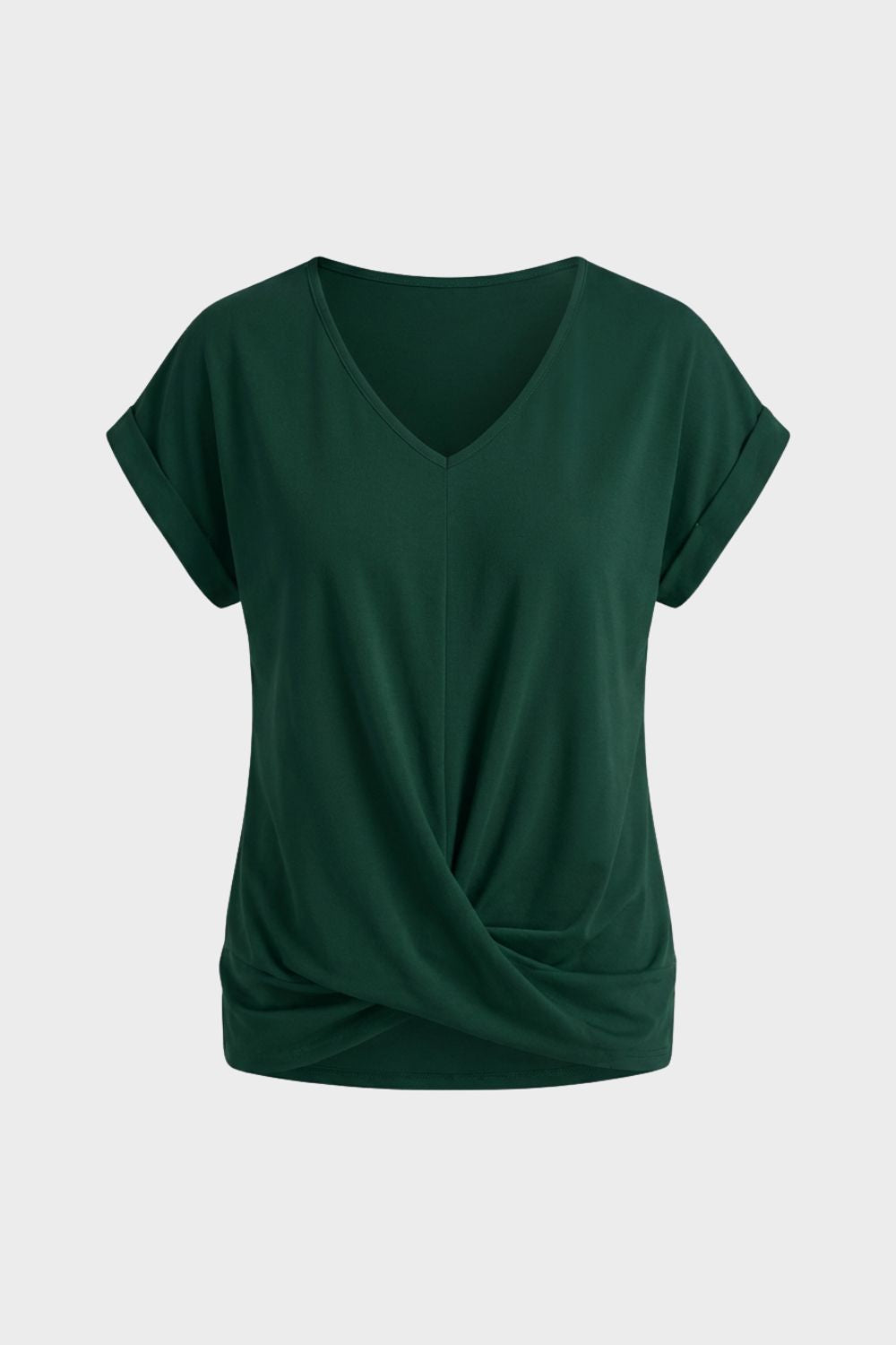 Damen T-Shirt V-Ausschnitt Knoten – Größentabelle