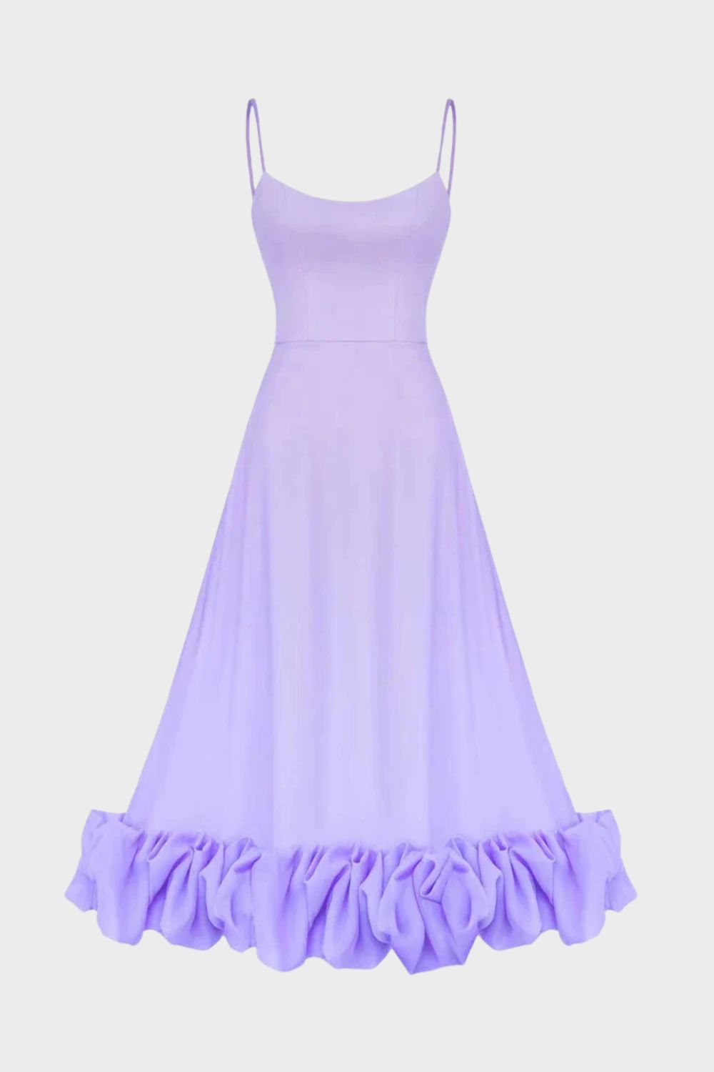 Damen Midikleid Träger Volant – Hauptansicht