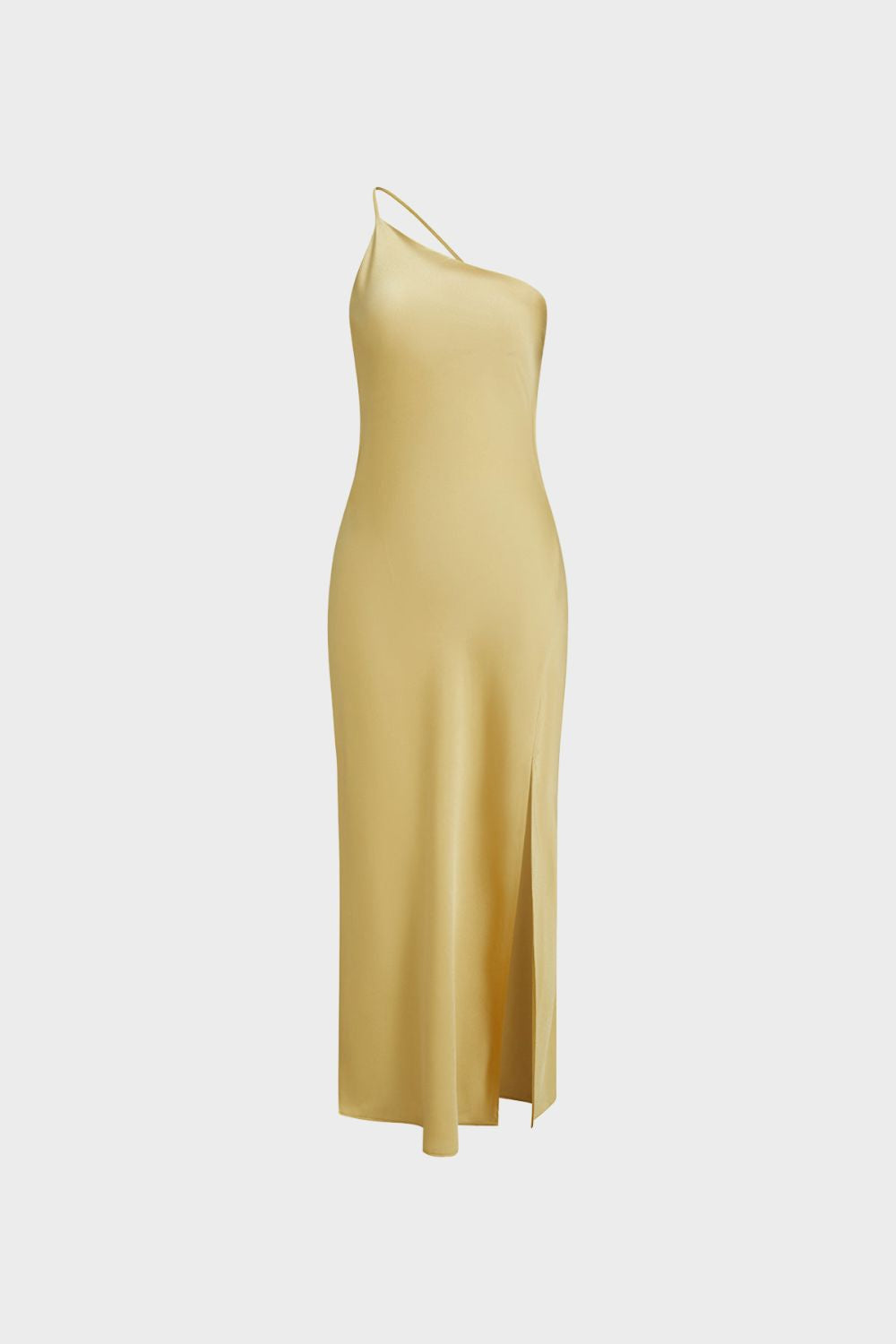 Damen Maxikleid One-Shoulder Beinschlitz – Hauptansicht