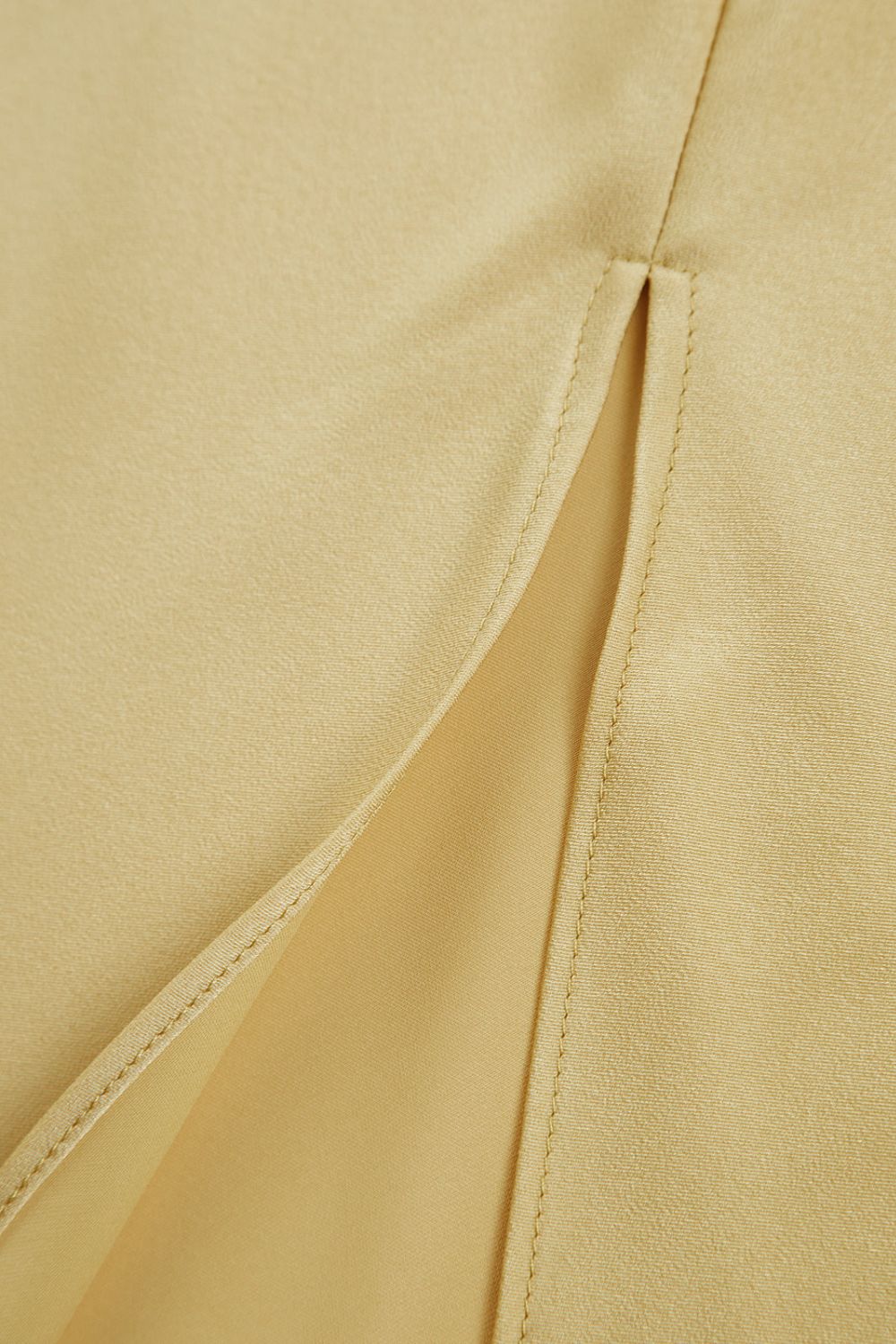 Damen Maxikleid One-Shoulder Beinschlitz – Sicht von oben