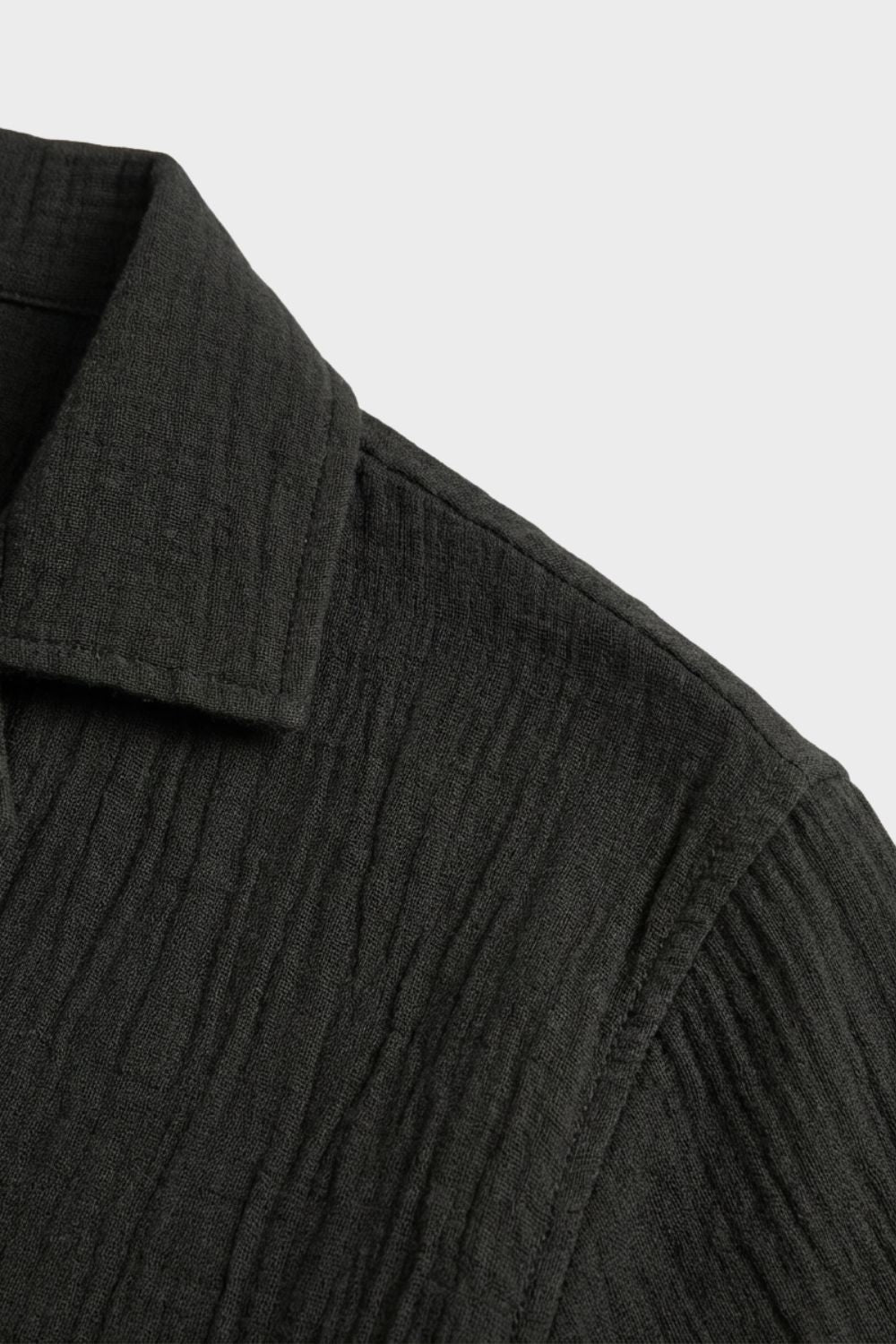Herren Pyjama Set Baumwolle Kurzarm – Detail-Ansicht