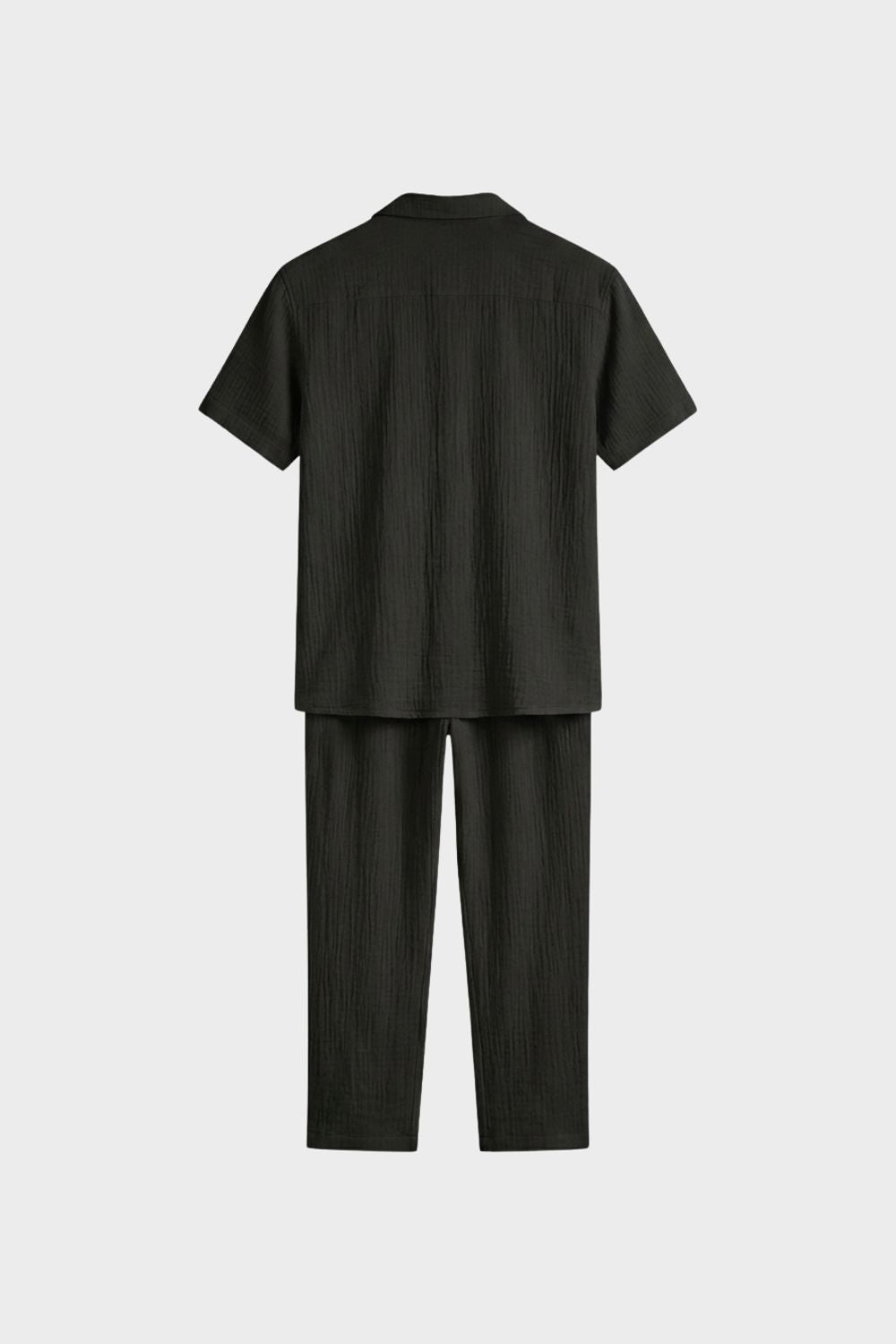 Herren Pyjama Set Baumwolle Kurzarm – Profil-Ansicht