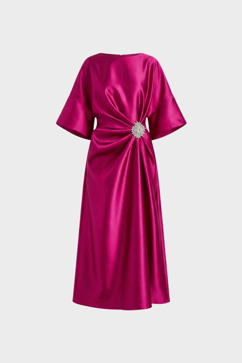 Damen Satin-Abendkleid Drapierung – Sicht von oben