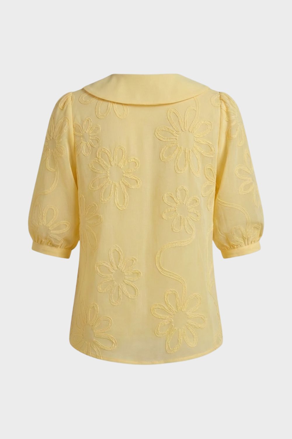 Damen Daisy-Bluse Peter-Pan Puffärmel – Detail-Ansicht