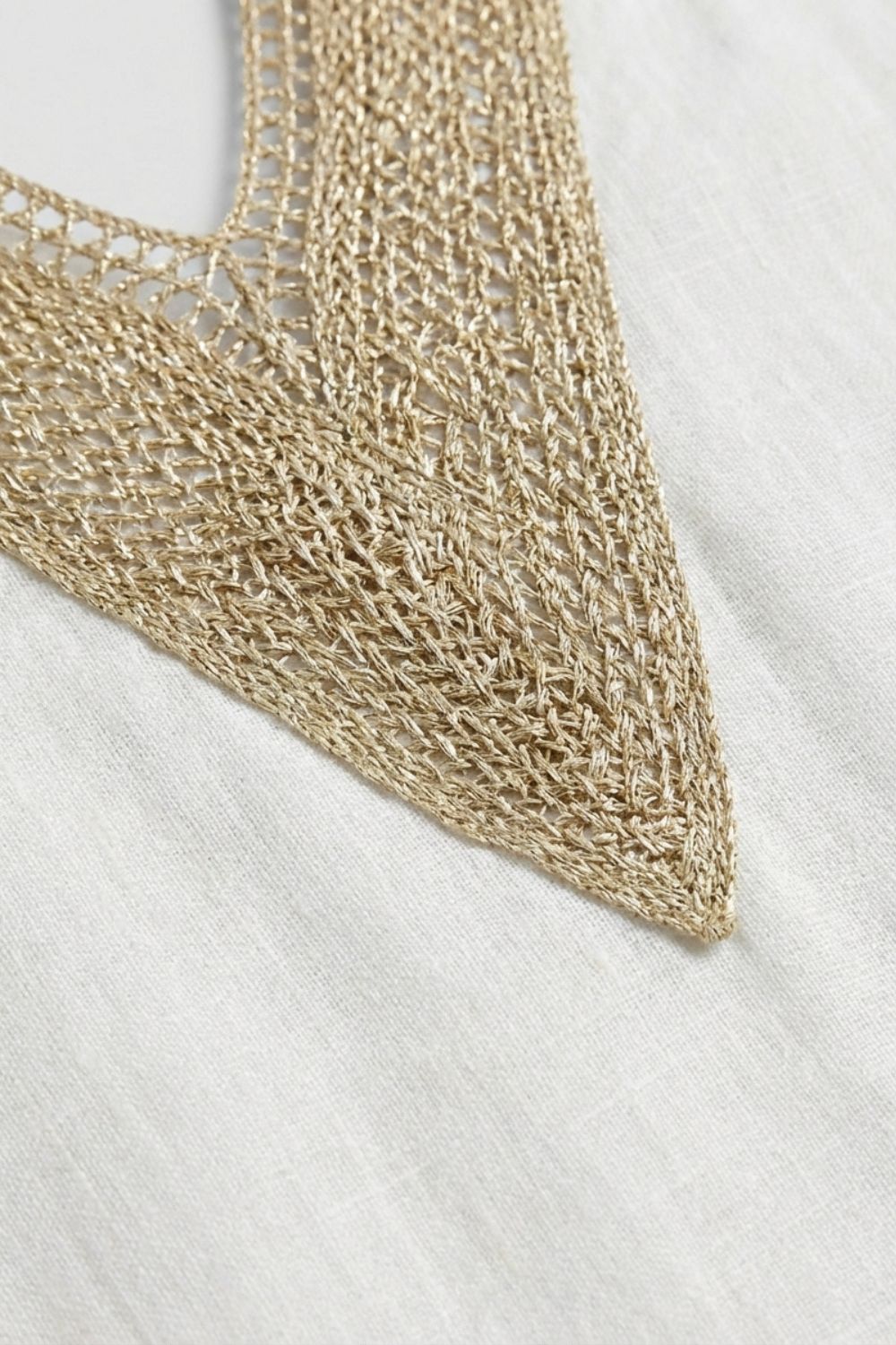 Damen Kleid V-Ausschnitt 3/4 Ärmel – Detail-Ansicht