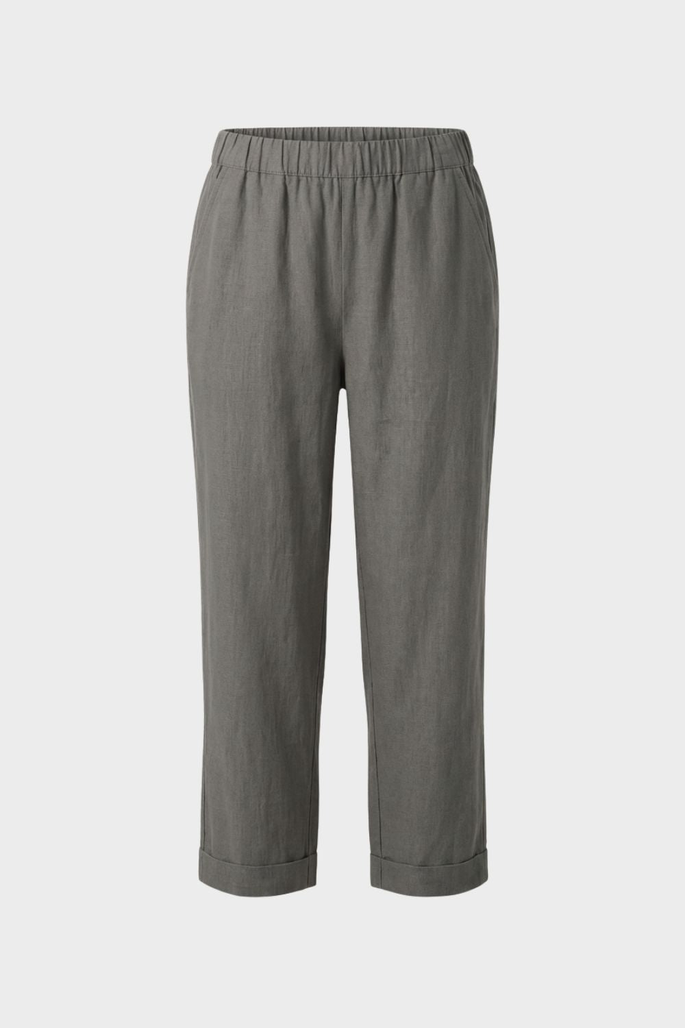 Damen Leinen 7/8-Hose Elastik-Bund – Lifestyle-Look
