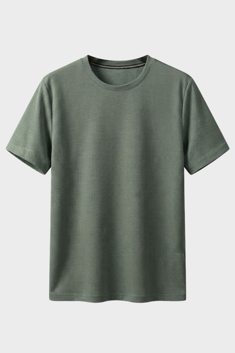 Herren Waffle-Tee Crew-Neck Textur – Rückansicht