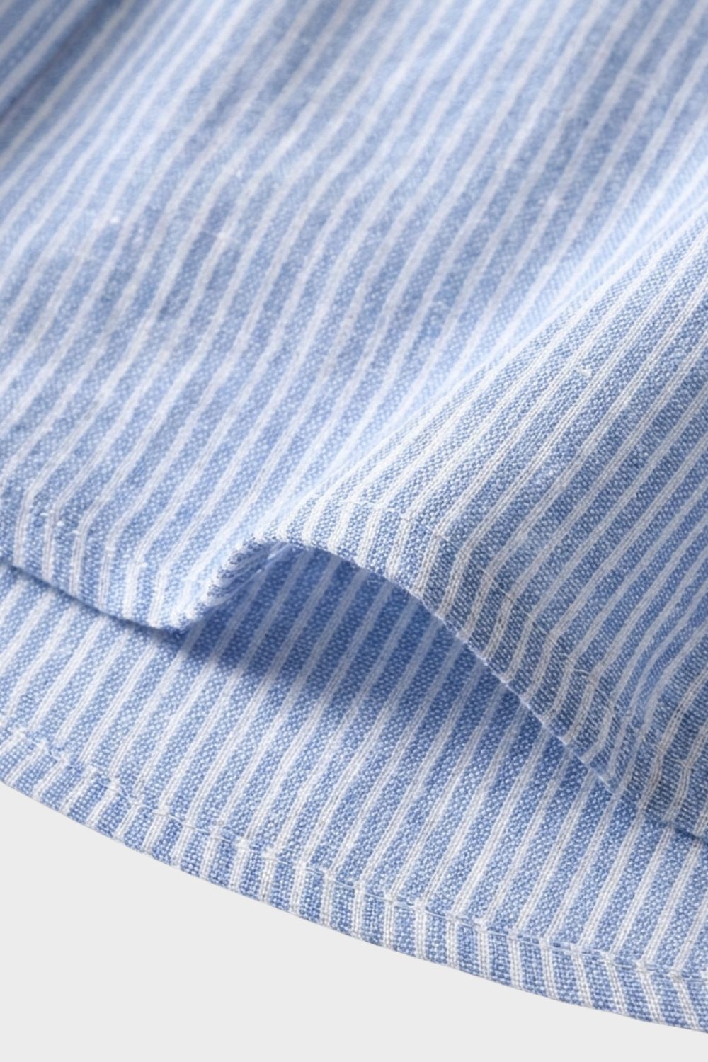 Herren Streifen-Hemd Kapuze Casual – Detail-Ansicht