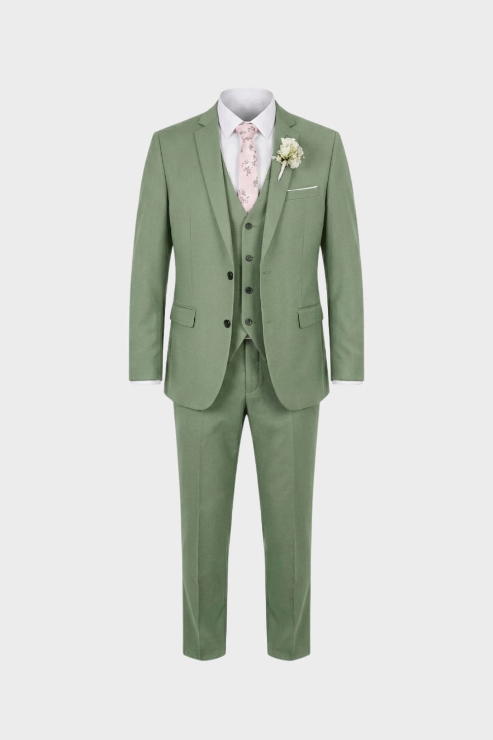 Herren Hochzeitsanzug 3-teilig Slim Weste – Rückansicht