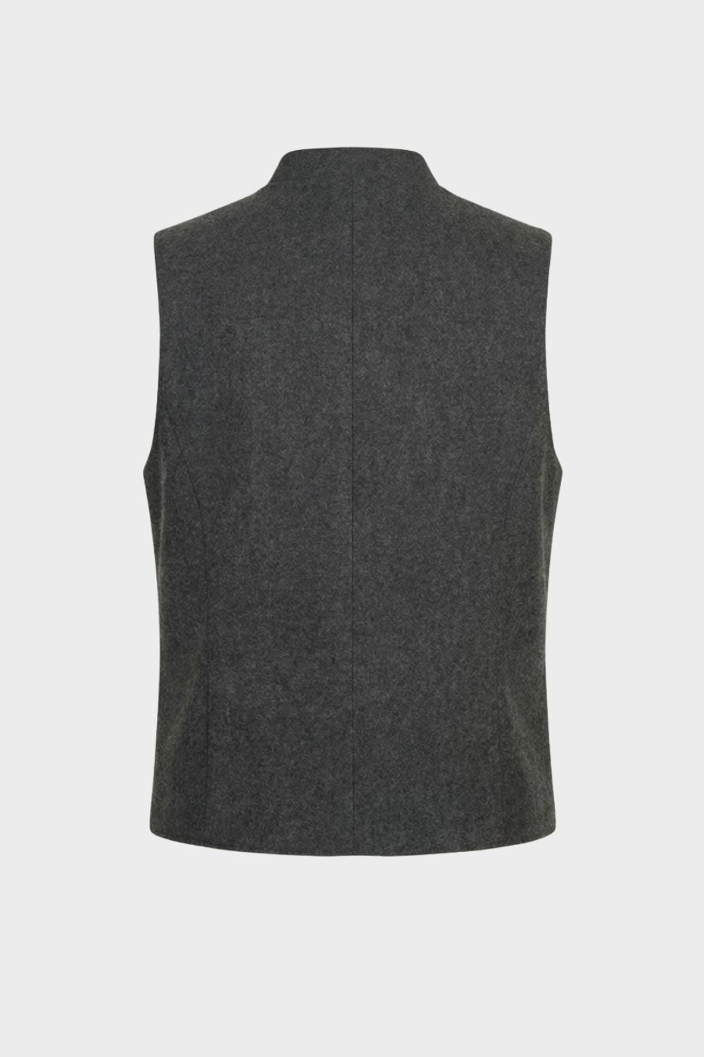 Herren Weste Stehkragen Knopfleiste Gilet – Detail-Ansicht