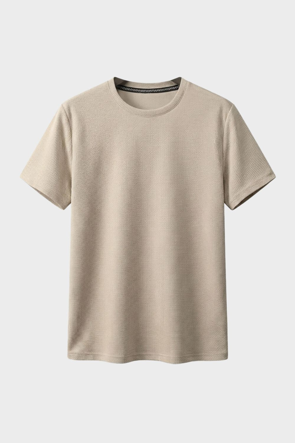 Herren Waffle-Tee Crew-Neck Textur – Material-Detail