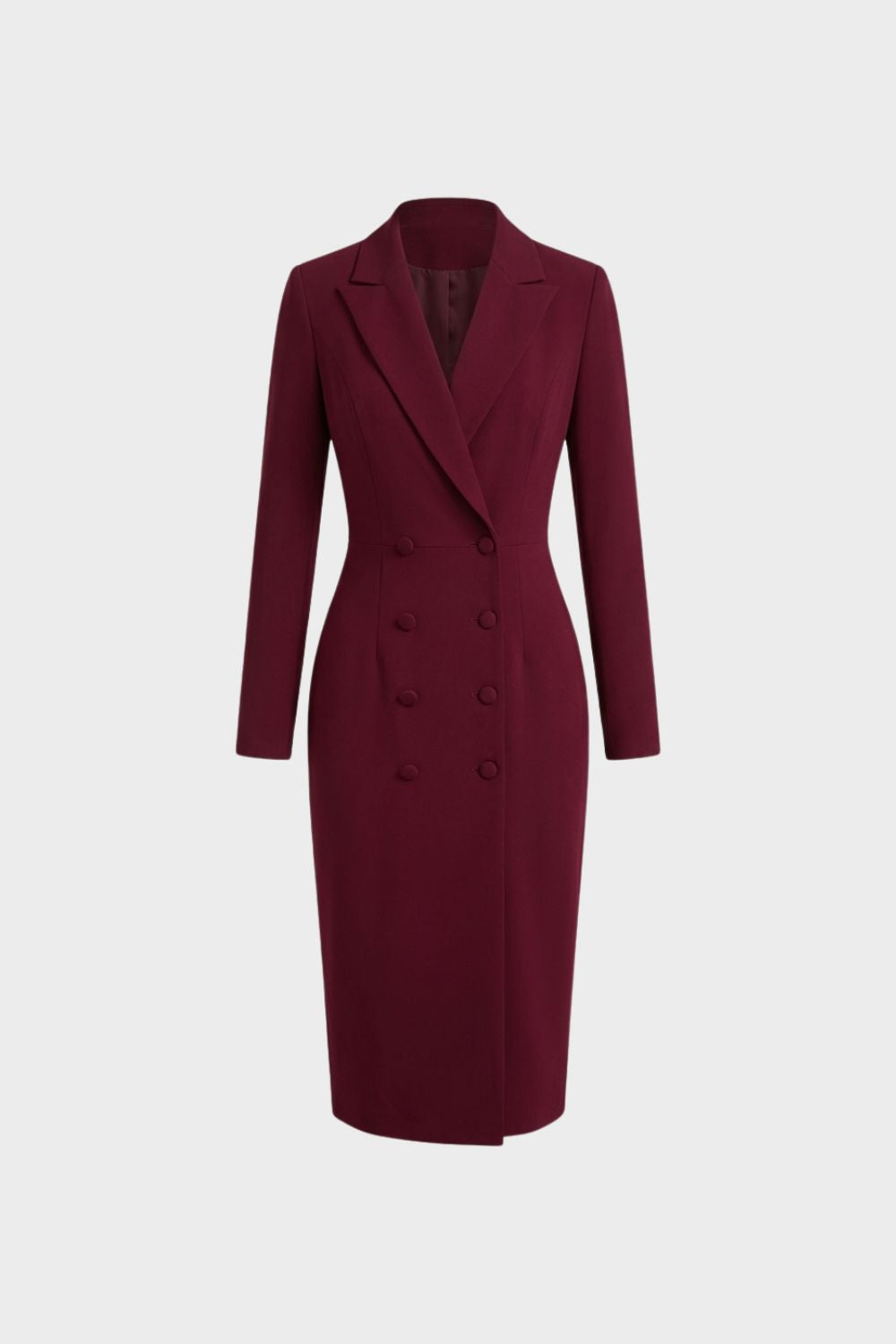 Damen Midi-Blazerkleid Notch-Revers – Lifestyle-Look