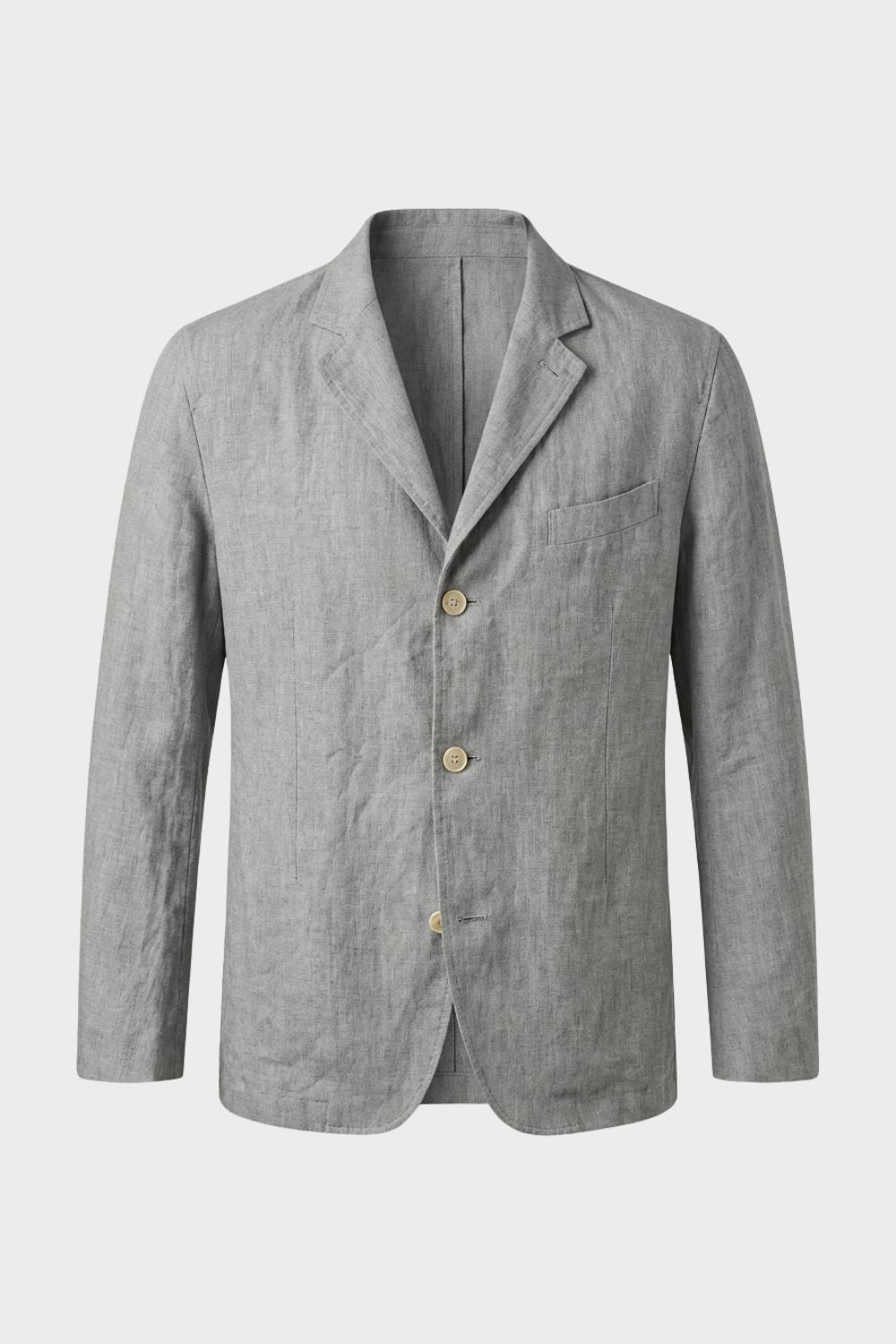 Herren Leinen-Sakko Notch-Revers 3-Knopf – Lifestyle-Look