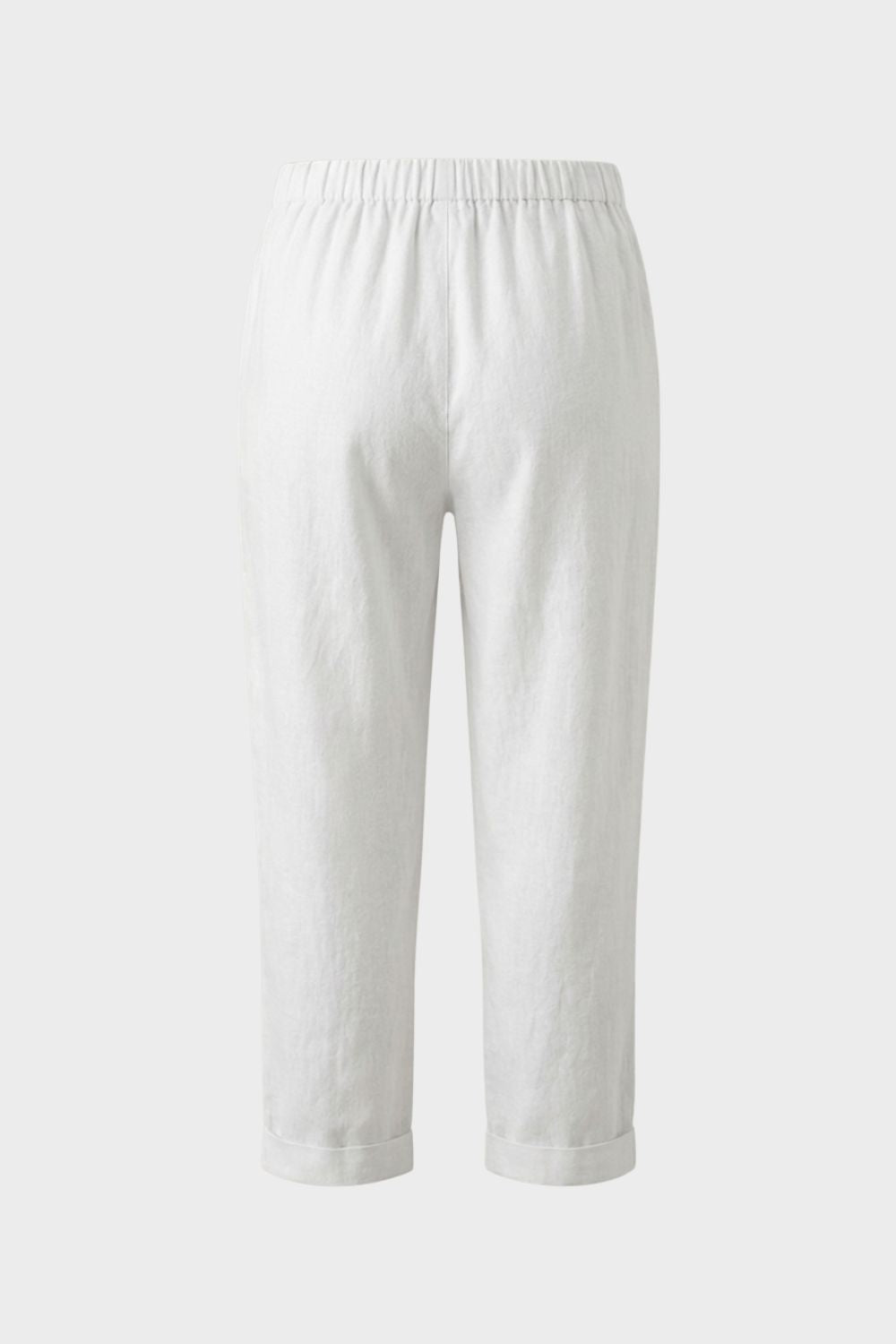 Damen Leinen 7/8-Hose Elastik-Bund – Detail-Ansicht