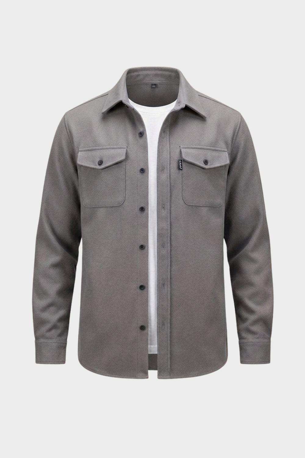 Herren Overshirt Twill Flap-Pockets – Rückansicht