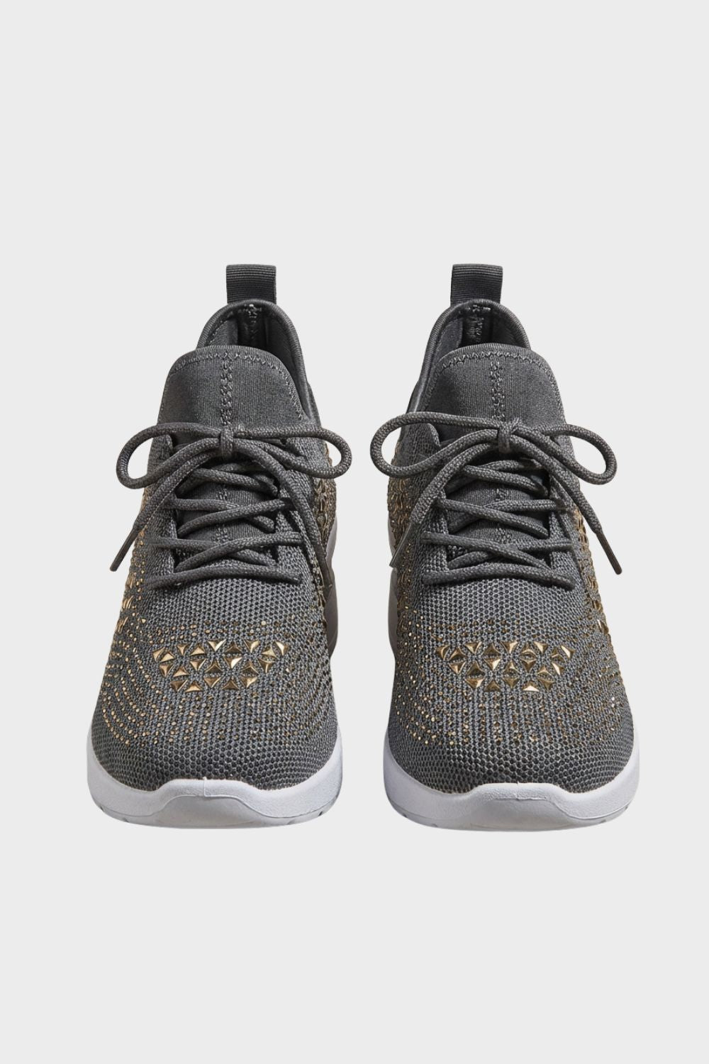 Damen Glitzer-Sneaker Strass Mesh – Rückansicht