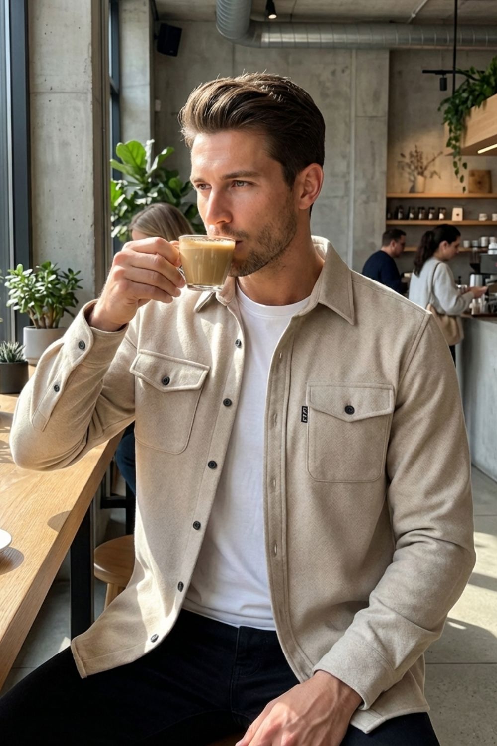Herren Overshirt Twill Flap-Pockets – Styling-Inspiration